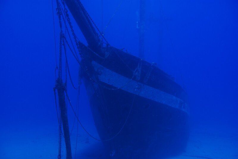 Shipwreck Underwater — Blue, Serene