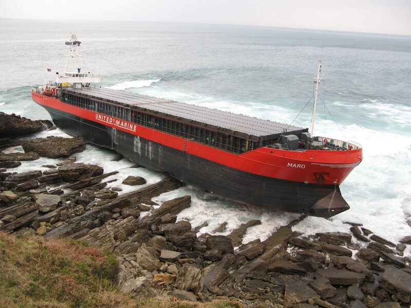 Shipwrecked Cargo Ship