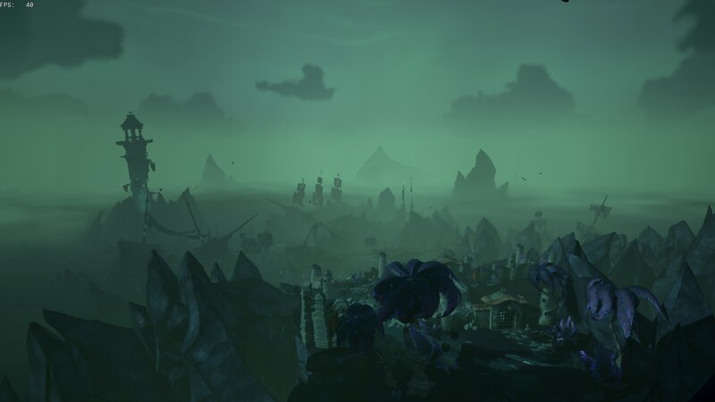 Shipwrecked City in Fog