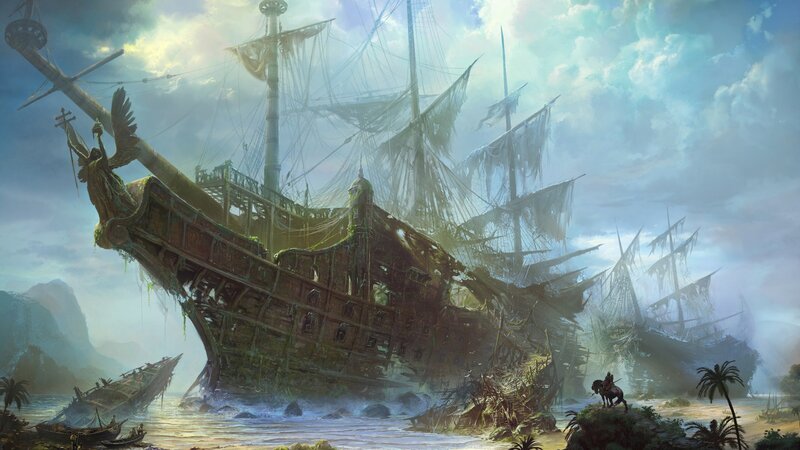 Shipwrecked Galleon — Blue