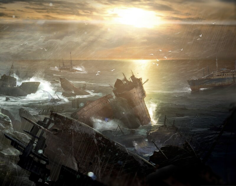 Shipwrecked Vessels — Brown, Dramatic