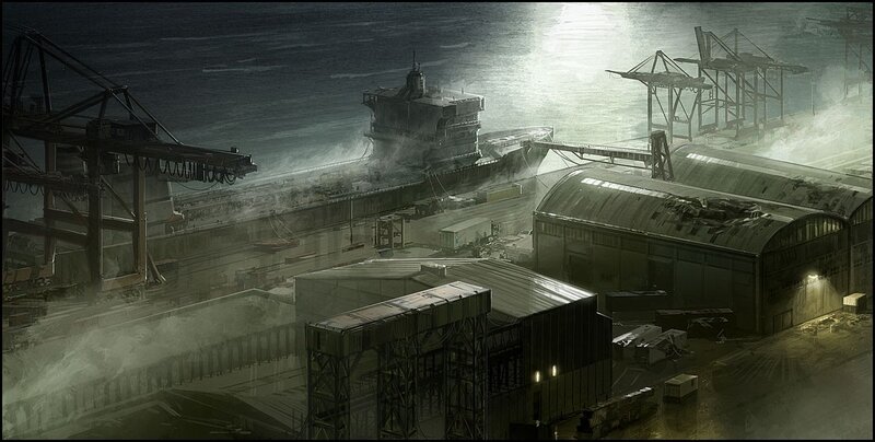 Shipyard at Night