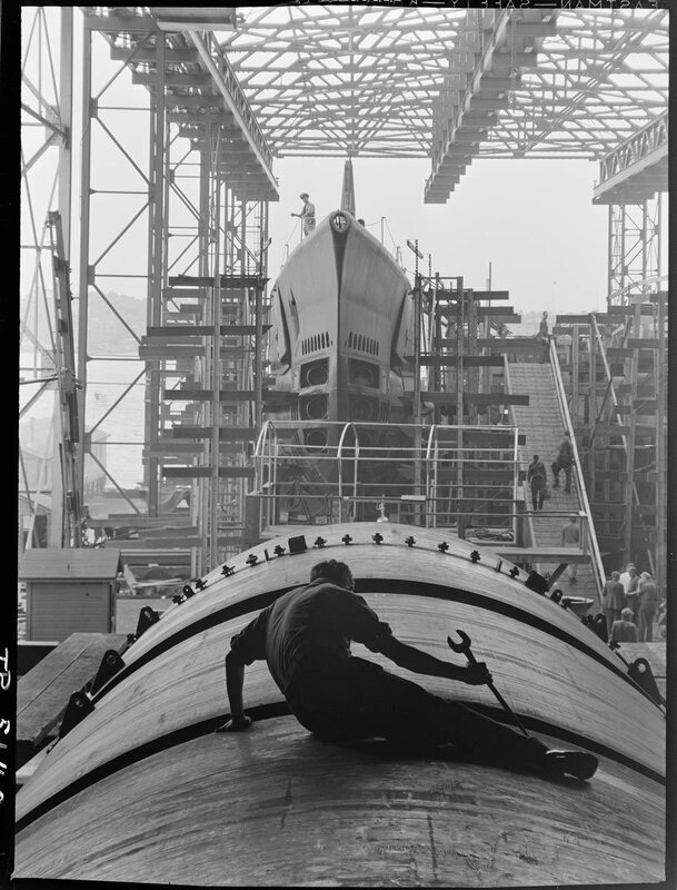 Shipyard construction scene