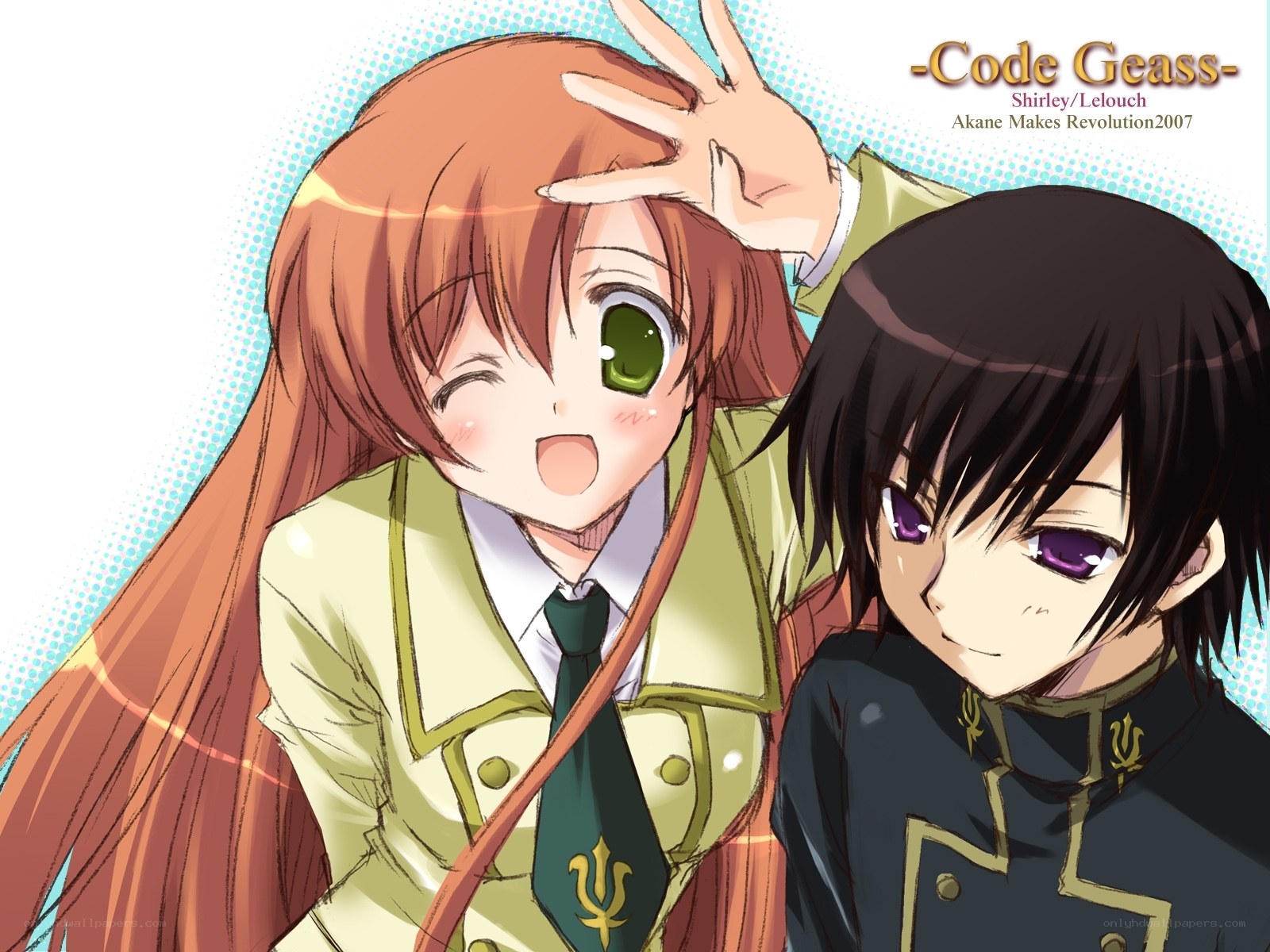 Shirley and Lelouch from Code Geass
