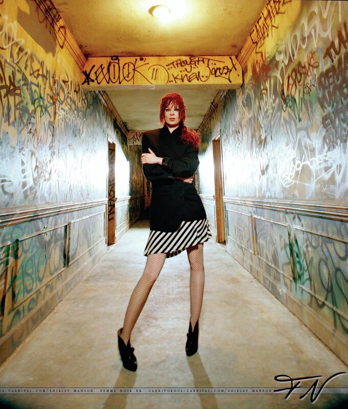 Shirley Manson in a graffiti alley