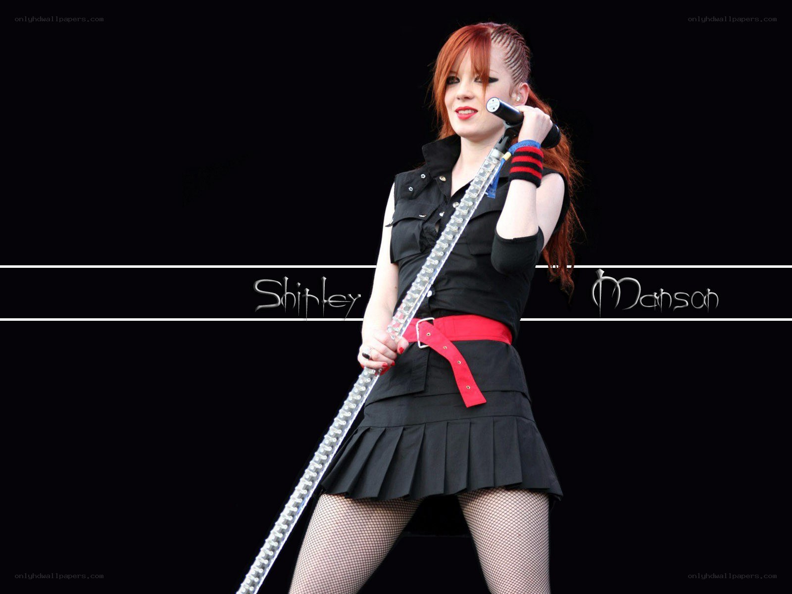 Shirley Manson performing on stage