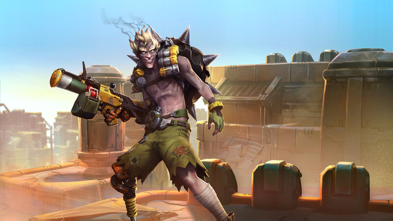 Shirtless Character with Weapon