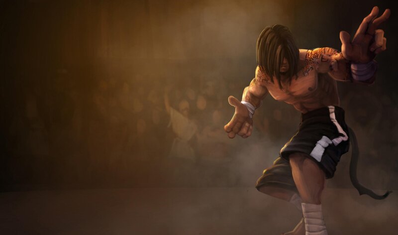 Shirtless Fighter in Motion — Brown