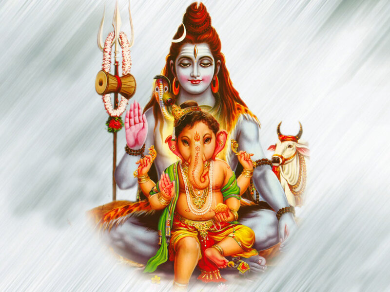 Shiva and Ganesha deity art