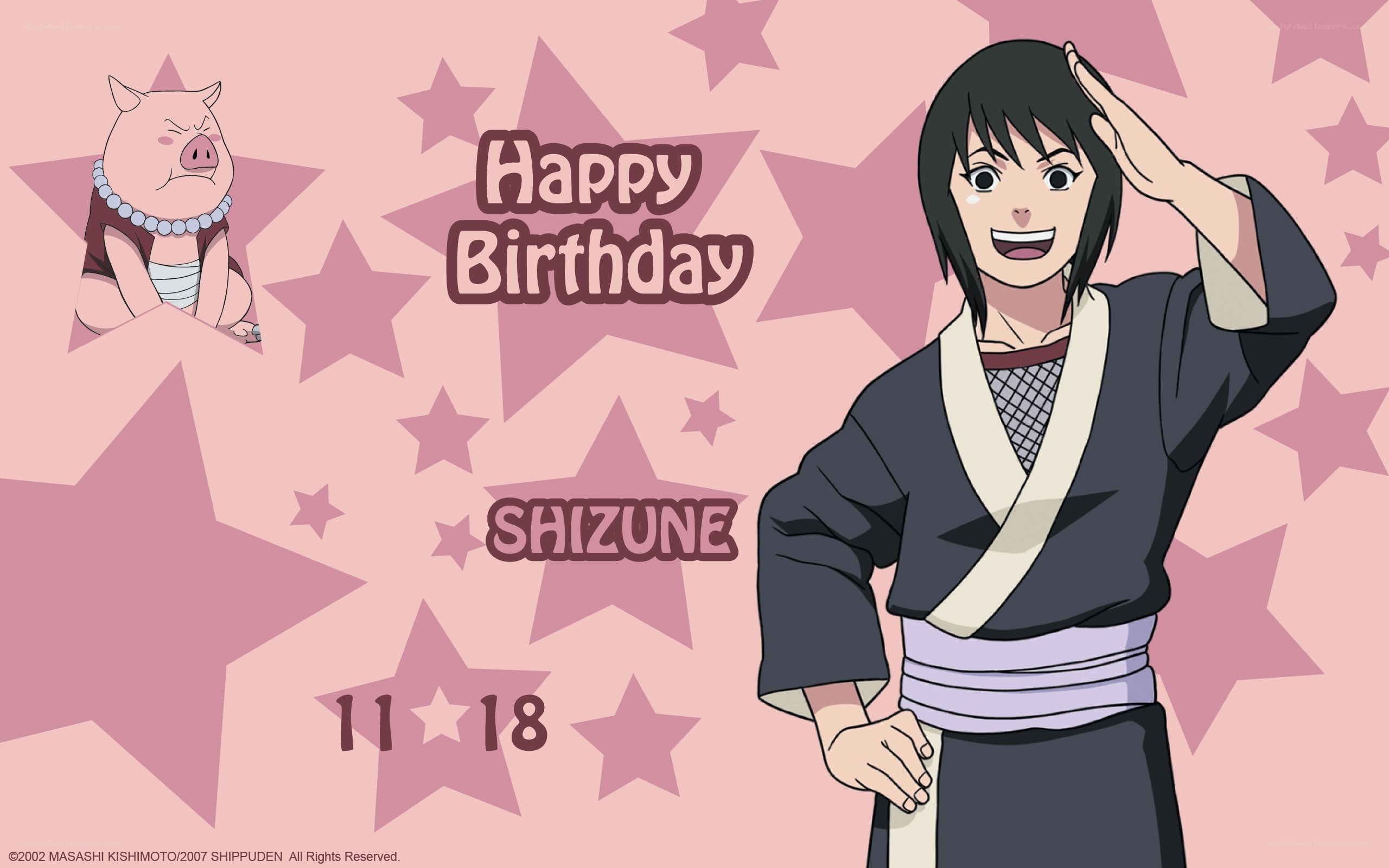 Shizune birthday card