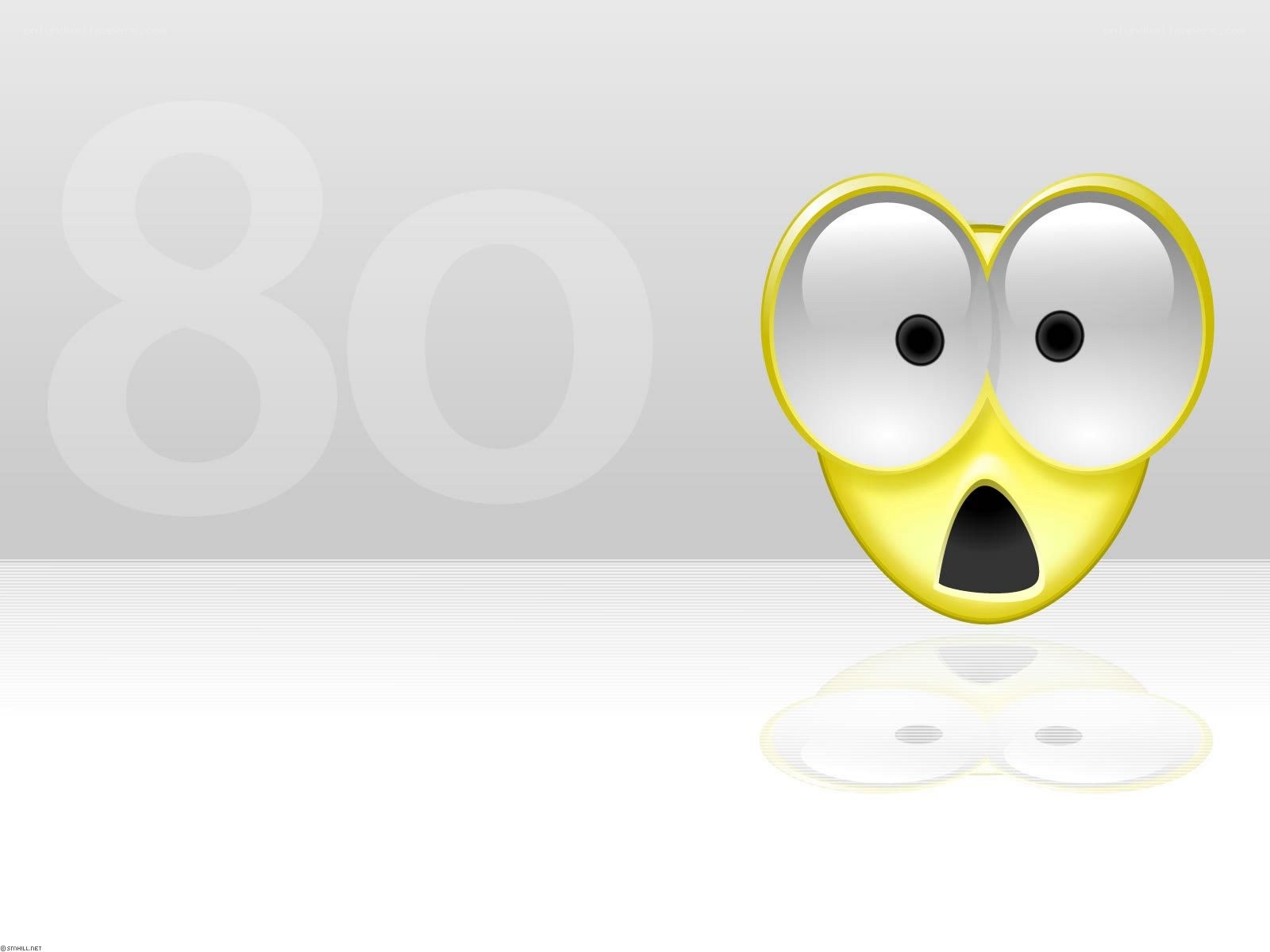 shocked emoji on gray background