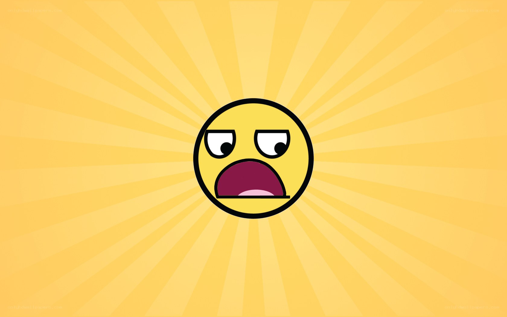 shocked emoji on yellow background