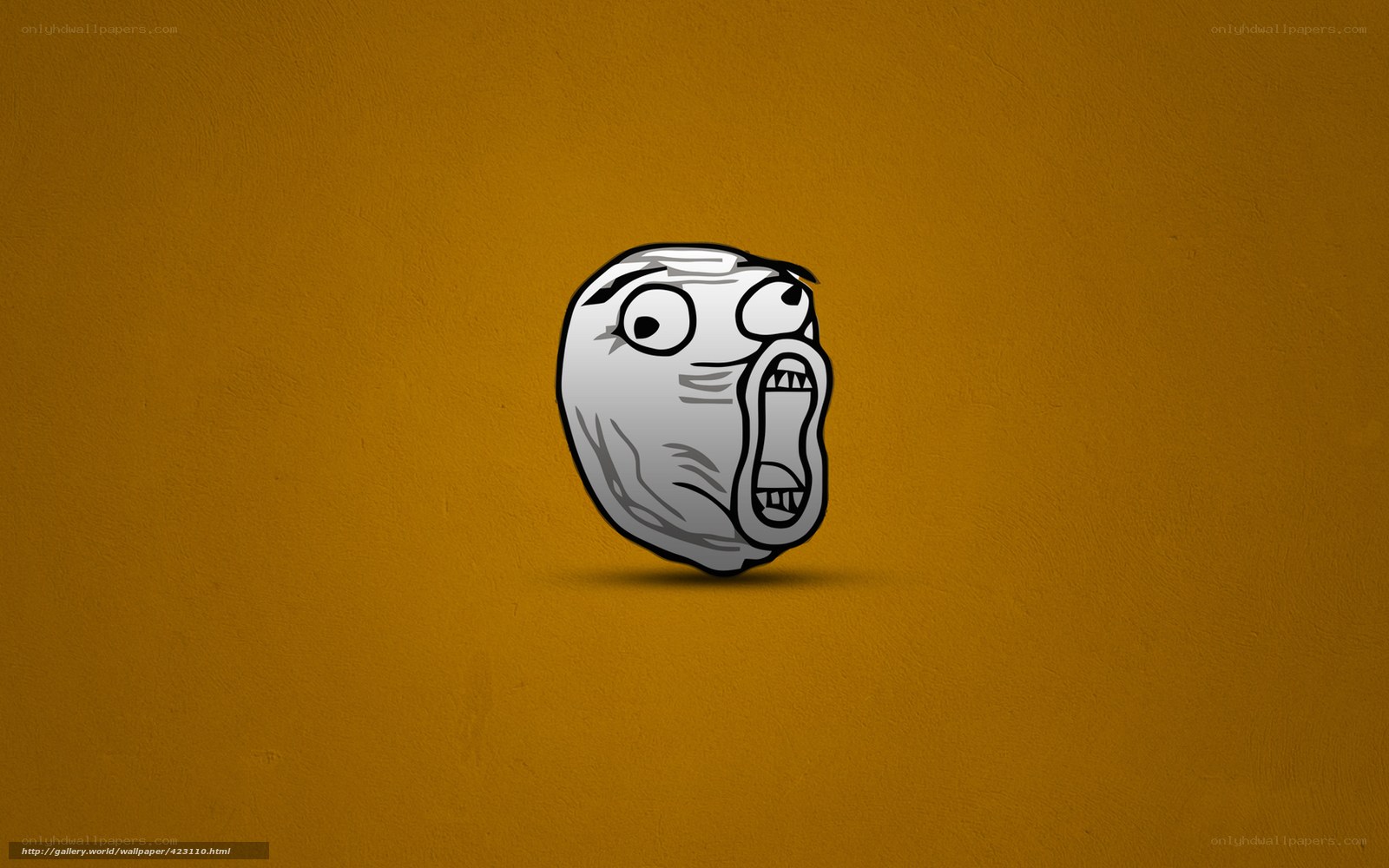 shocked meme face on brown
