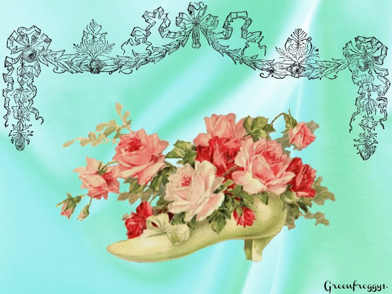 Shoe Filled with Roses