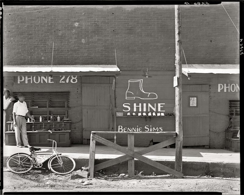 Shoe Shine Shop in Historic Town