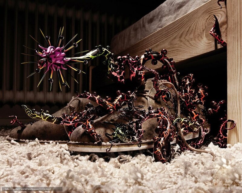 shoes infested with alien creatures