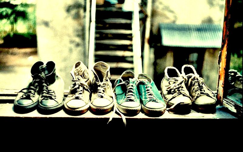 Shoes on a Windowsill — Green