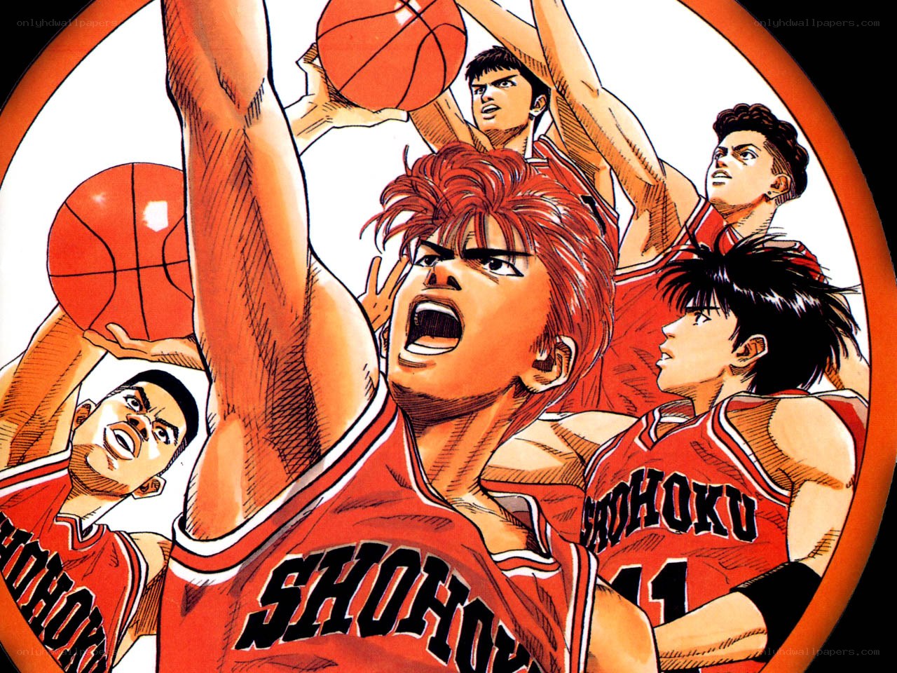 Shohoku basketball team in action