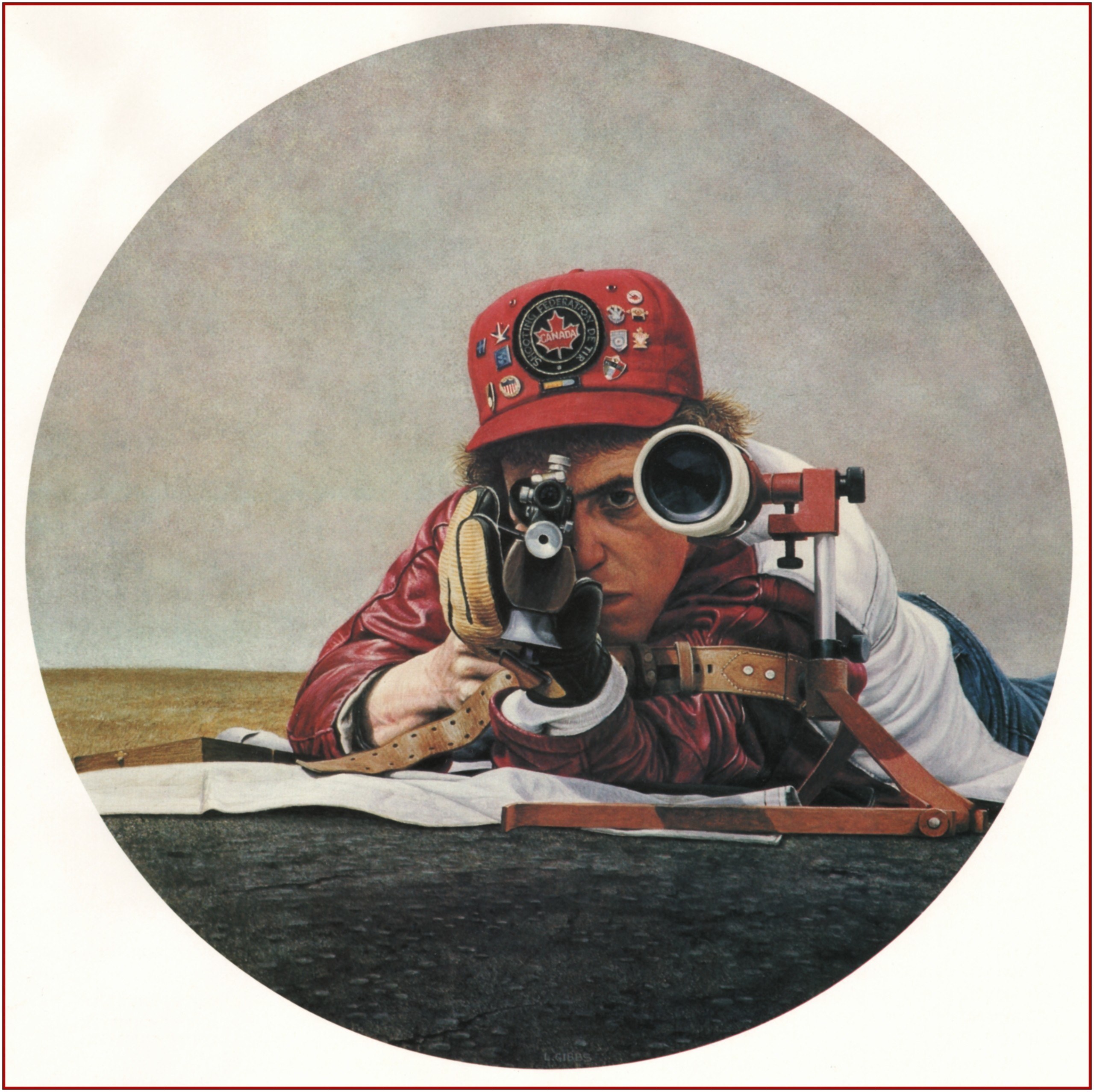 Shooter aiming a rifle