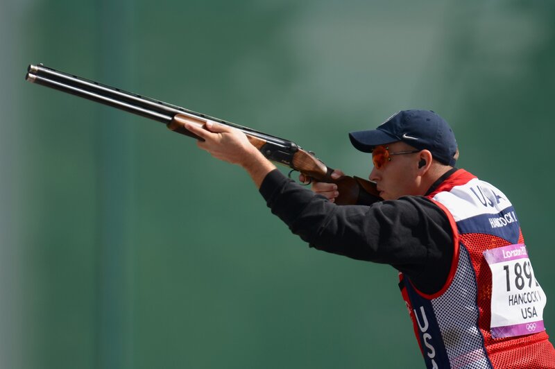 shooter aiming shotgun