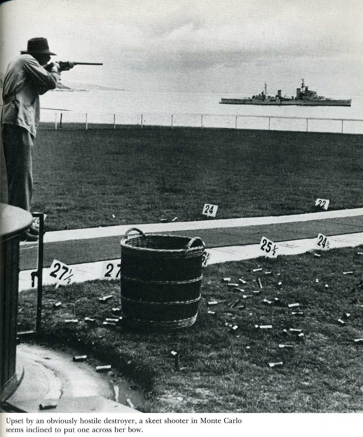 Shooter aims at ship