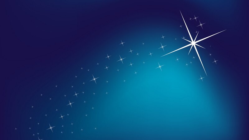 Shooting Stars in Night Sky — Blue