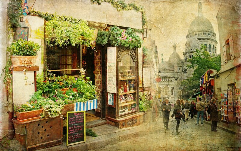 Shopfront with Flowers