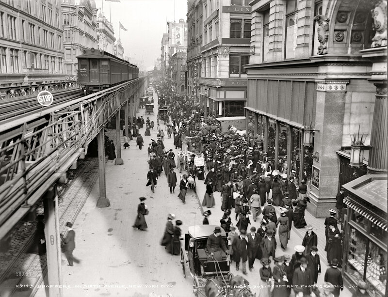 Shoppers on Sixth Avenue