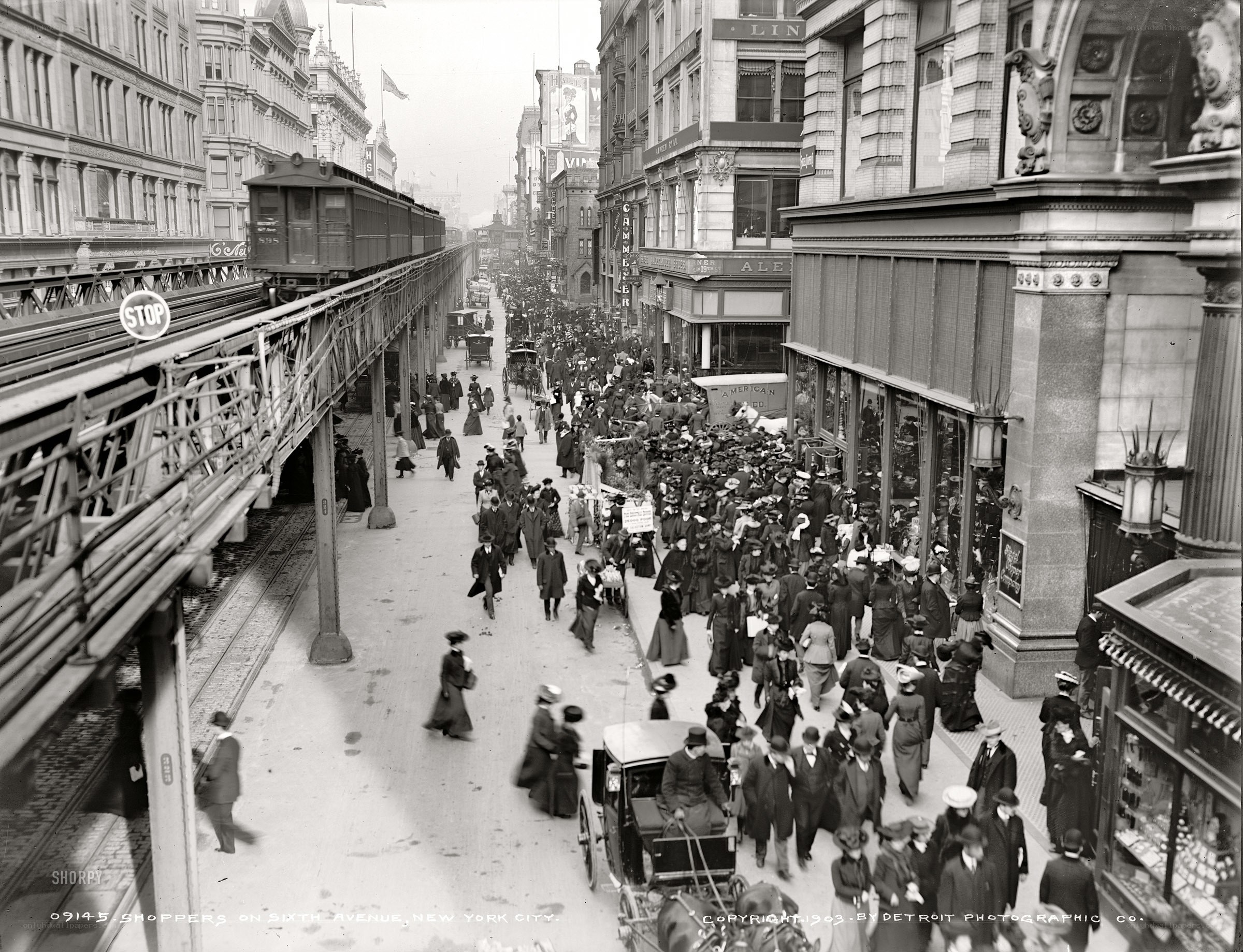 Shoppers on Sixth Avenue