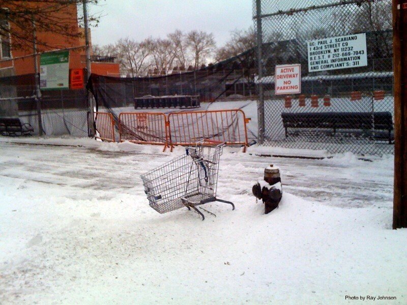 Shopping Cart in Snow