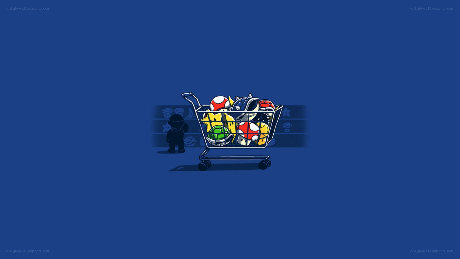 Shopping cart with game items