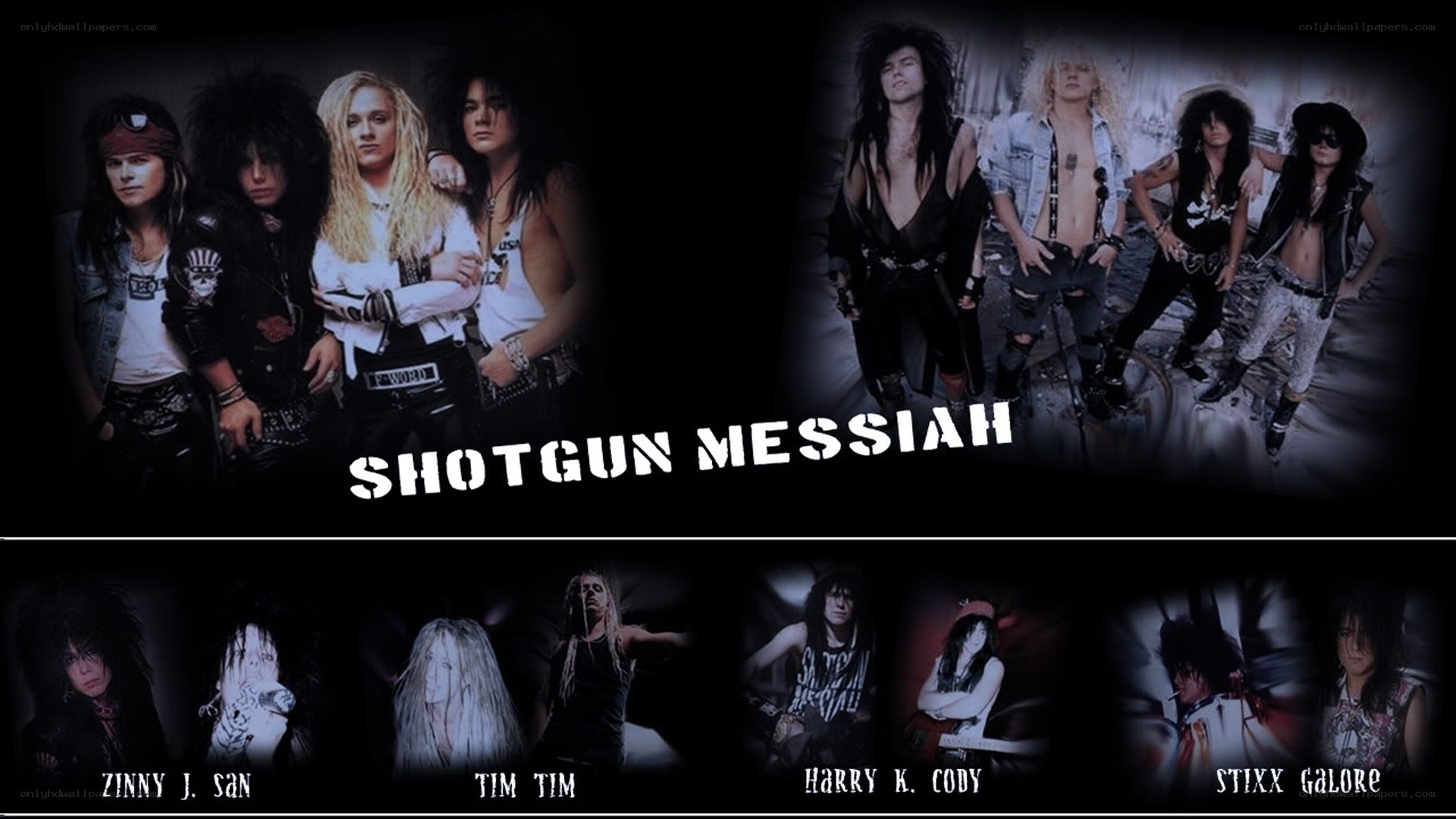 Shotgun Messiah band collage