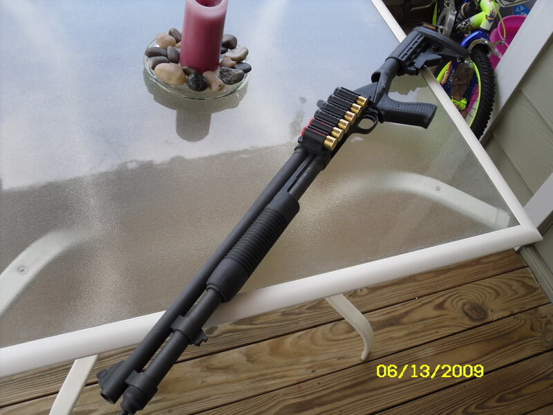 Shotgun on Glass Table