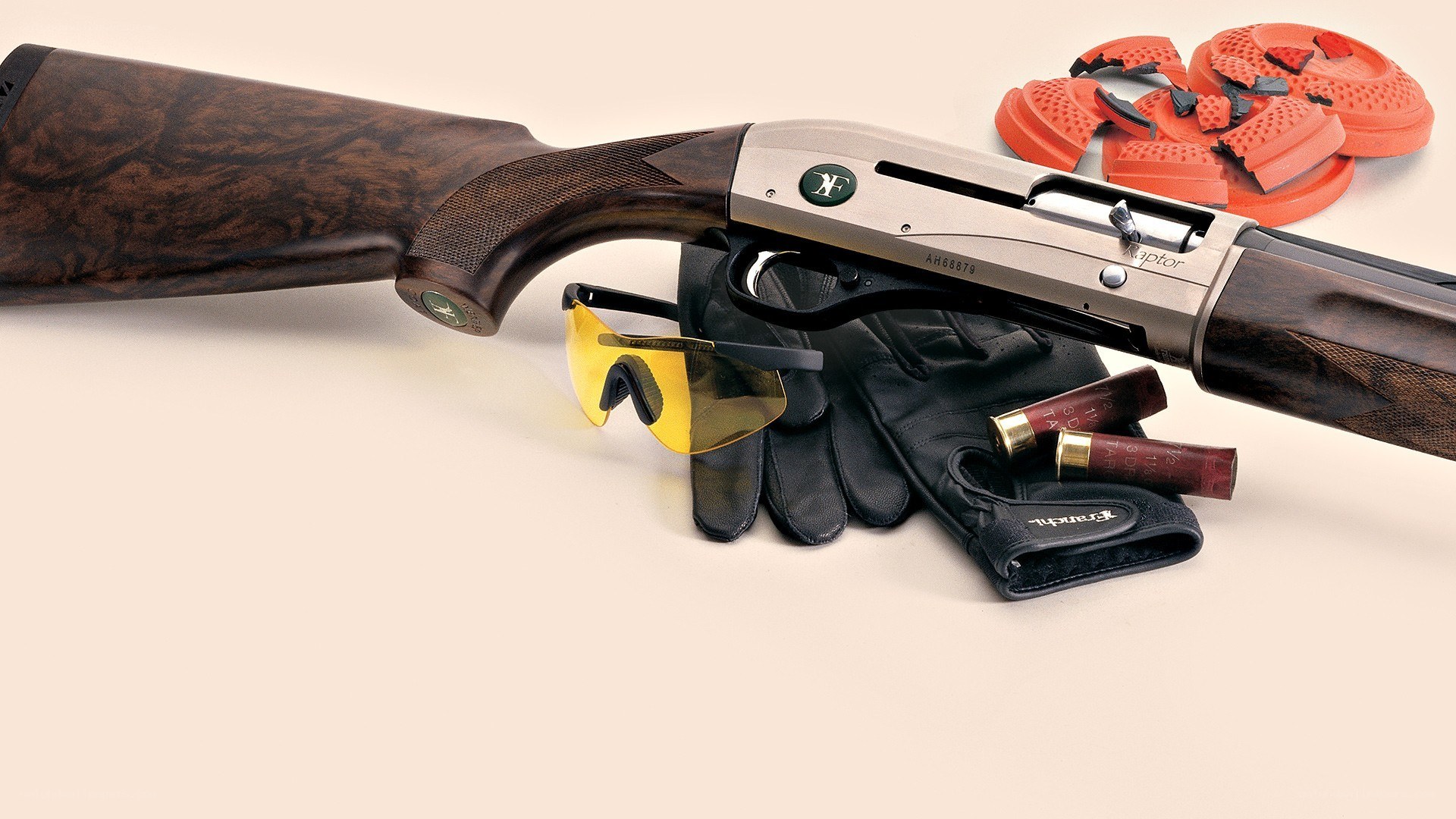 shotgun with accessories