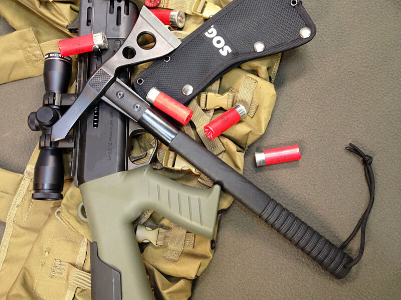 Shotgun with Axe and Shells