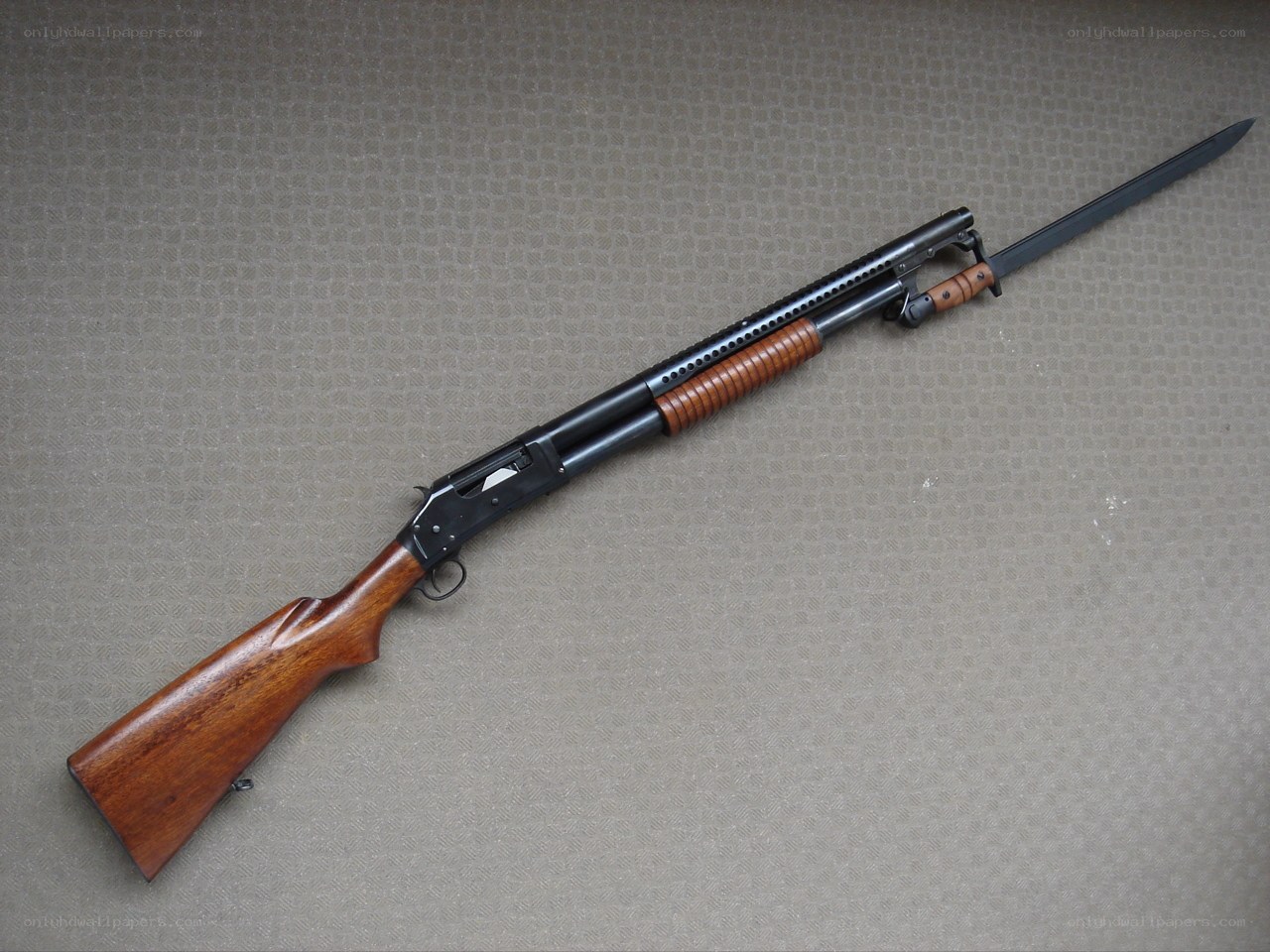 shotgun with bayonet