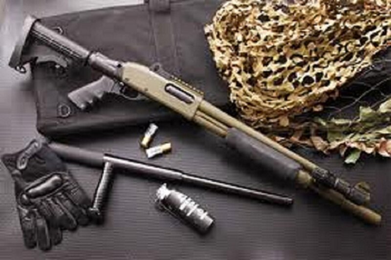 Shotgun with Tactical Gear