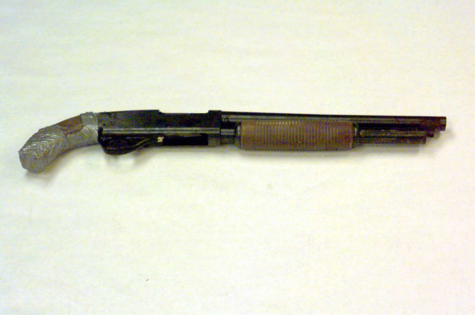 shotgun with taped grip
