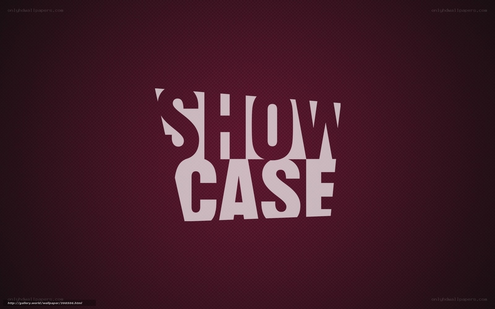 Showcase text on maroon background