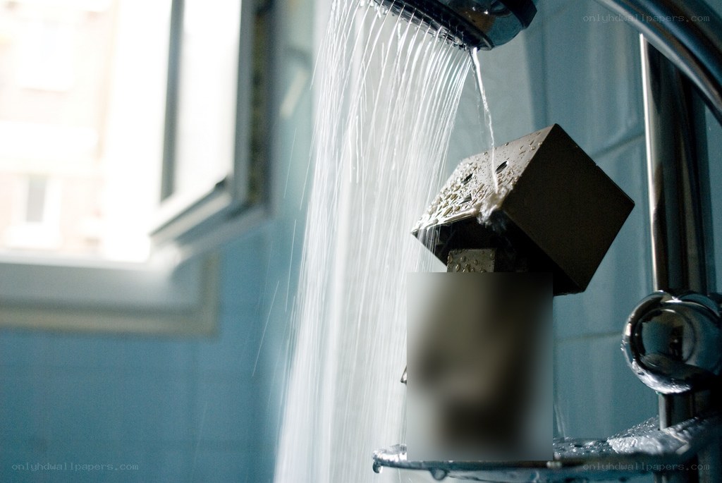 shower with soap box