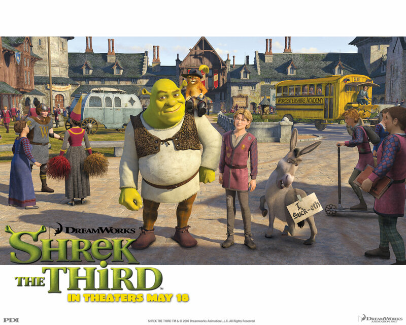 Shrek and Donkey in Town — Green