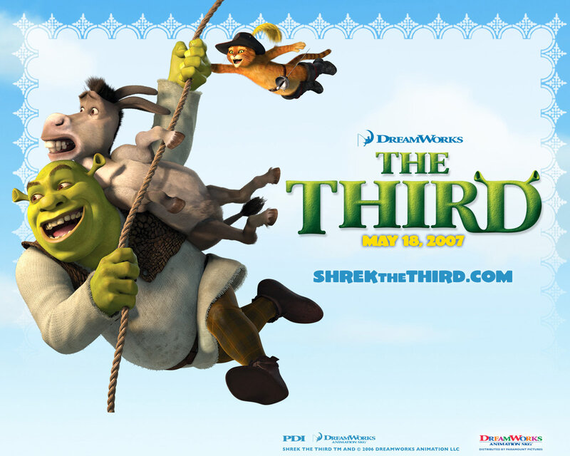 Shrek and Donkey Swinging — Green