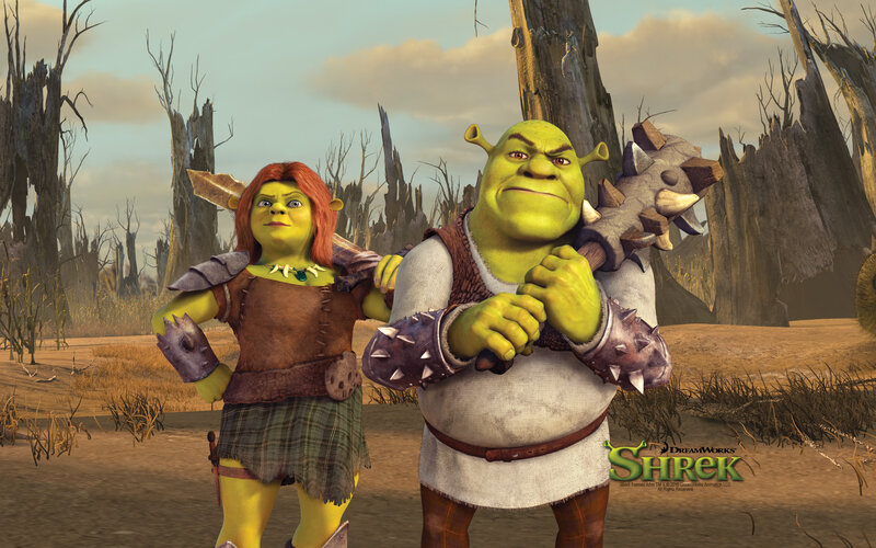 Shrek and Fiona Standing
