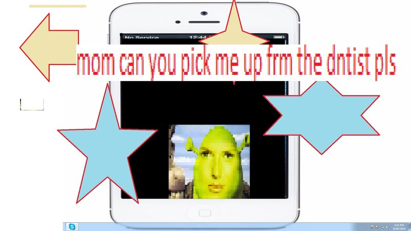 Shrek Character on Phone