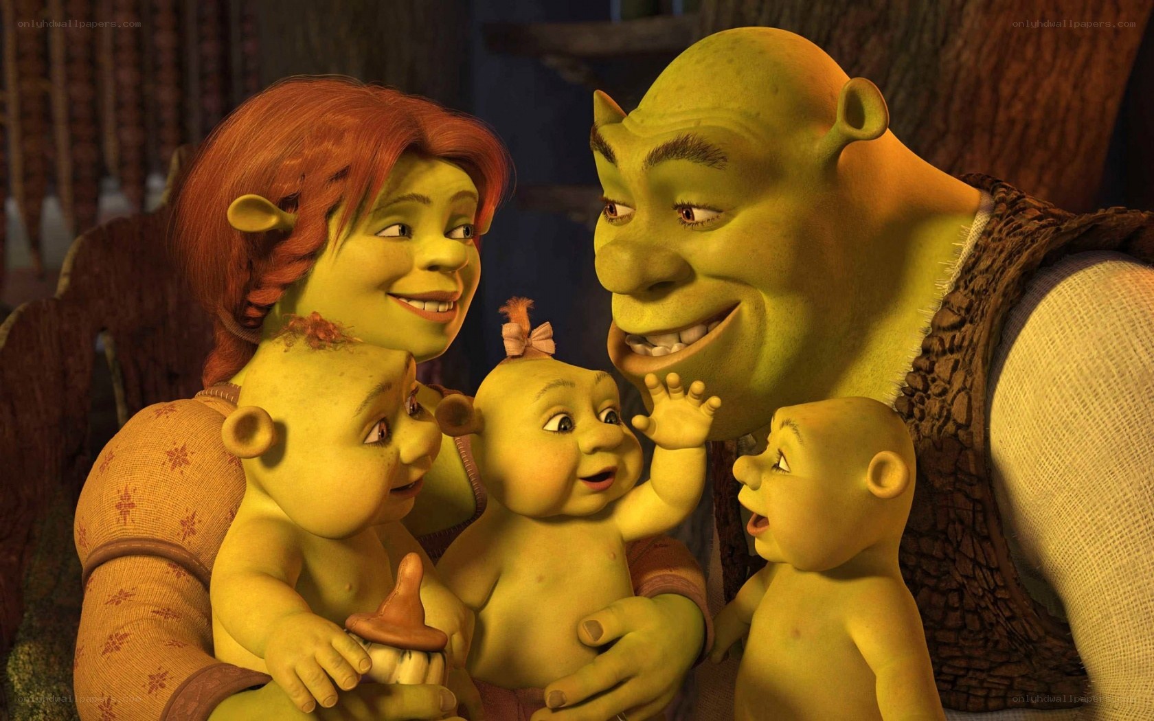 Shrek family moment