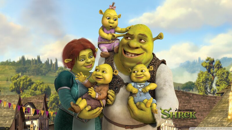 Shrek Family Portrait — Green, Happy