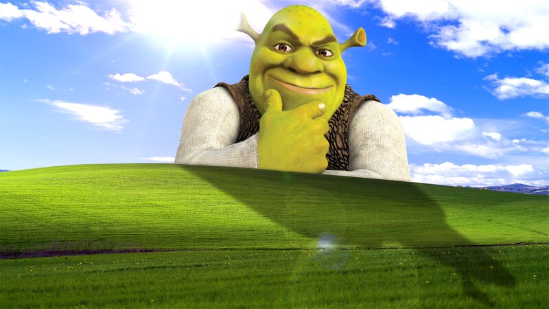 Shrek on a Green Hill