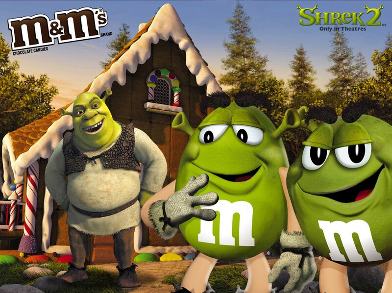 Shrek with M&M's Characters