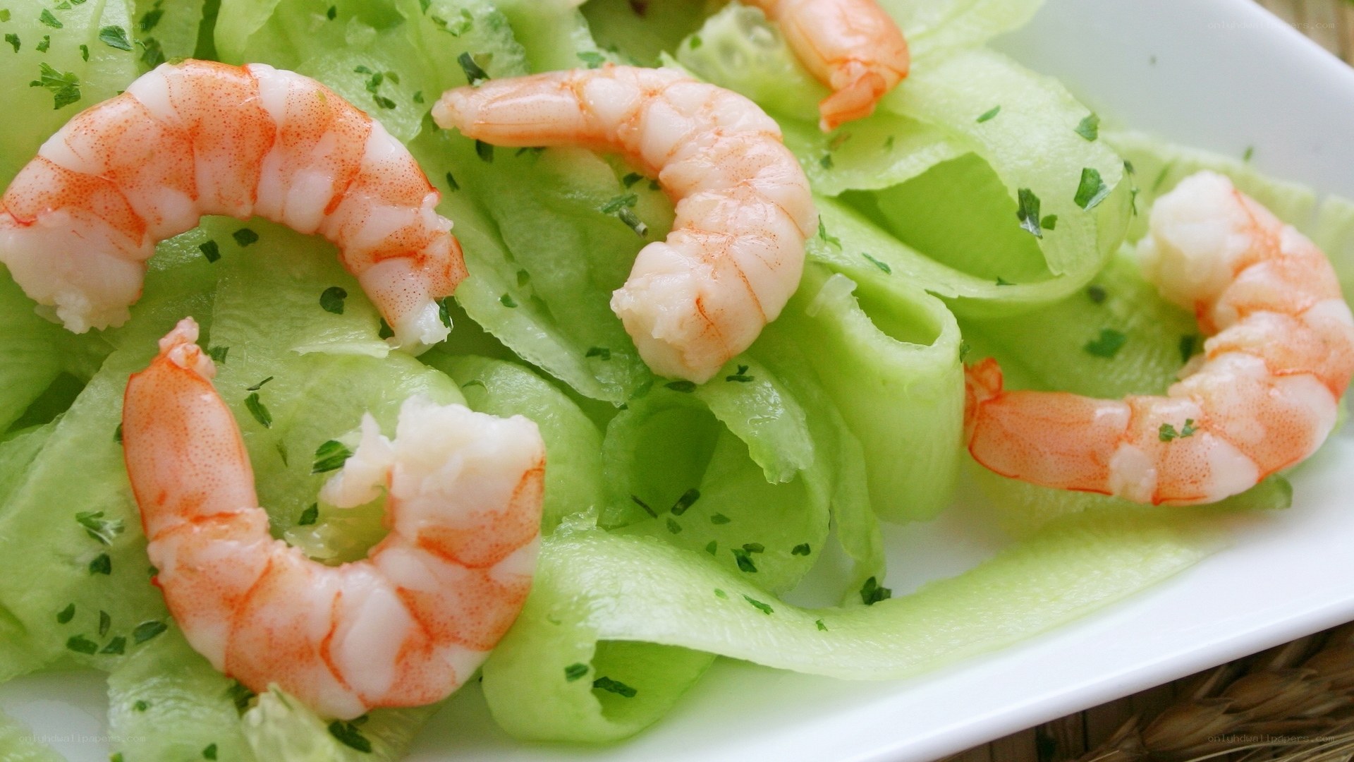 Shrimp and cucumber salad
