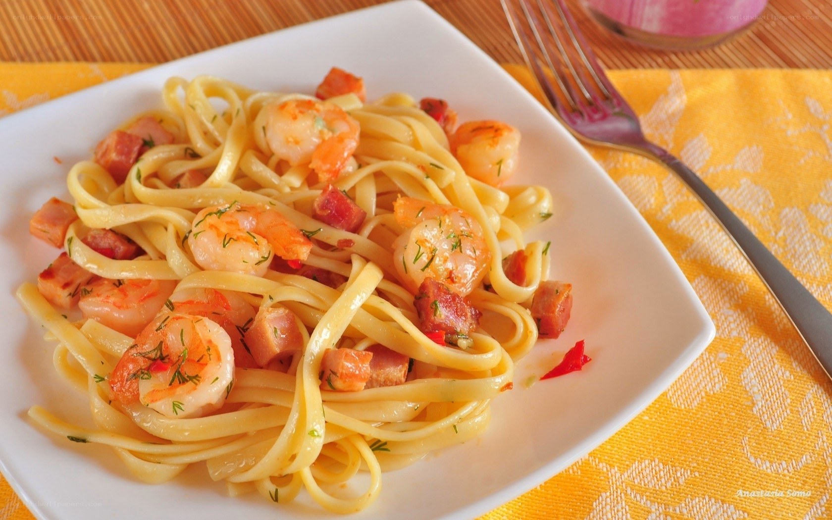 shrimp and pasta dish